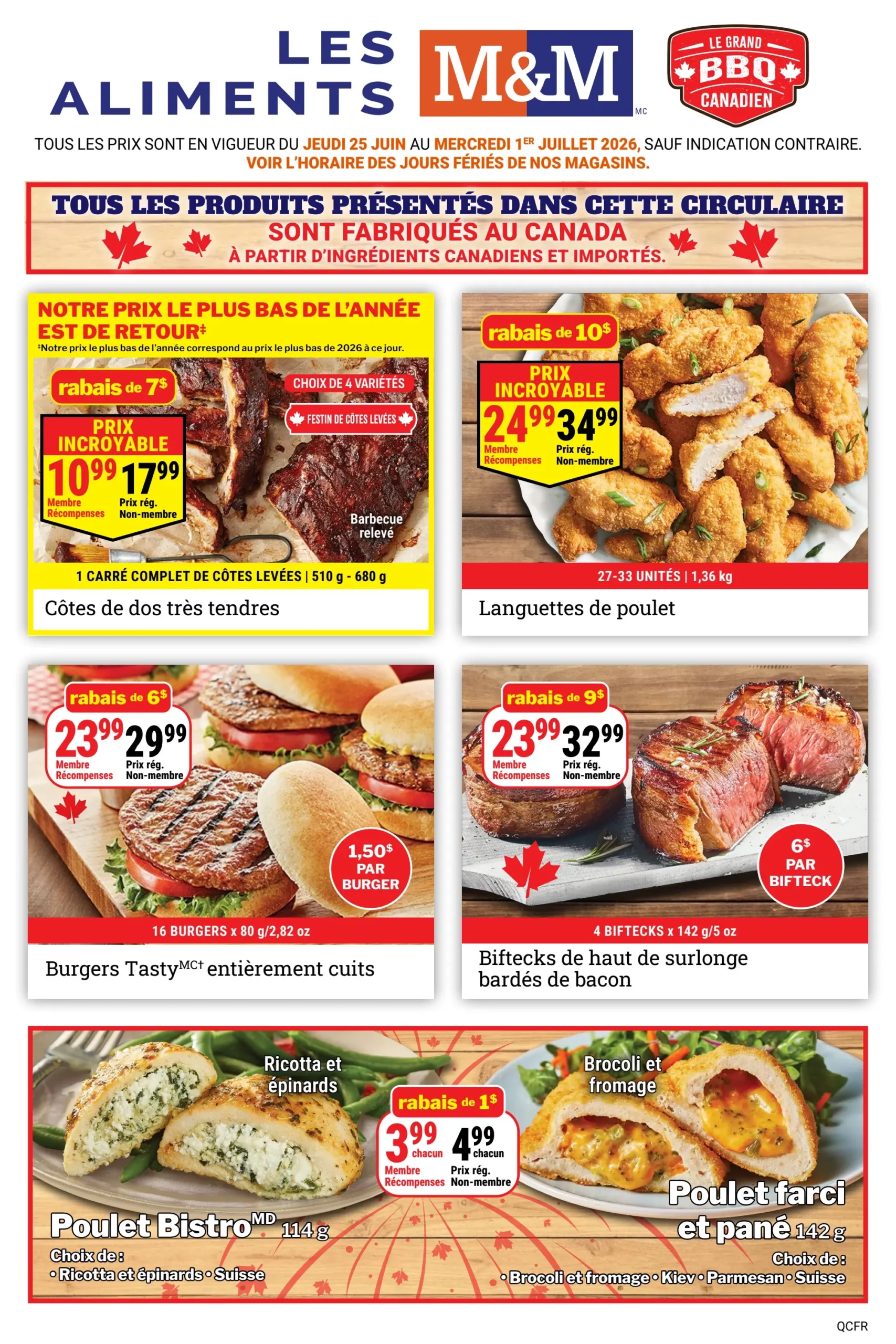 Circulaire Les Aliments M&M Du 25 Juin Au 1 Juillet 2026 - Page 1