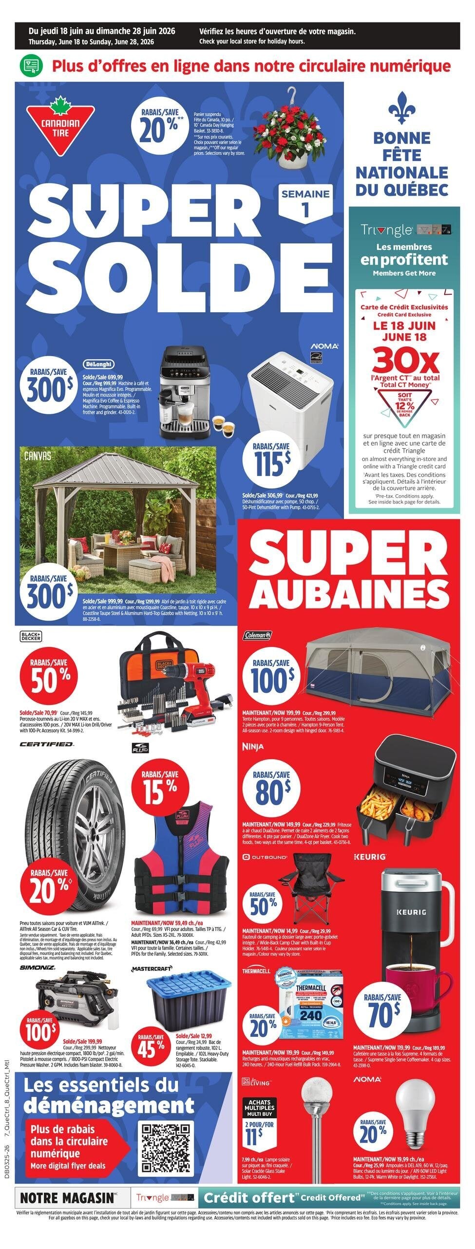 Circulaire Canadian Tire Du 18 Au 28 Juin 2026 - Page 1