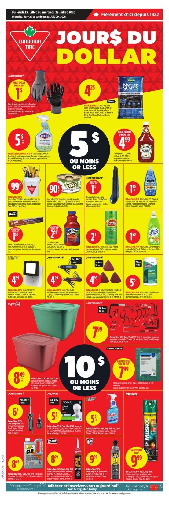 Circulaire Canadian Tire Du 23 Au 29 Juillet 2026 - Page 1