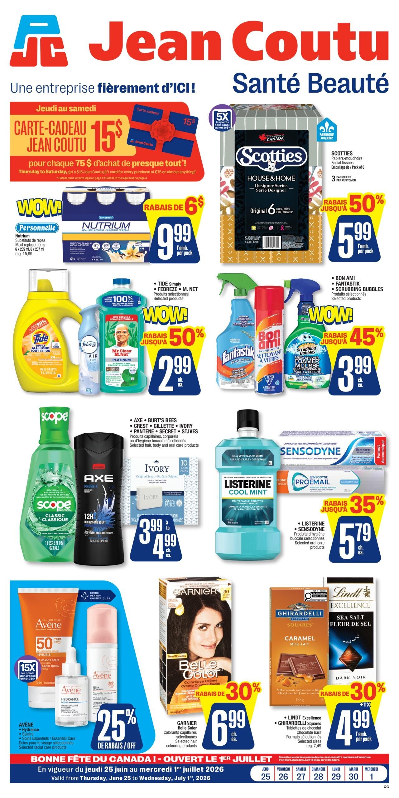Circulaire Jean Coutu Sante Beaute Du 25 Juin Au 1 Juillet 2026 - Page 1