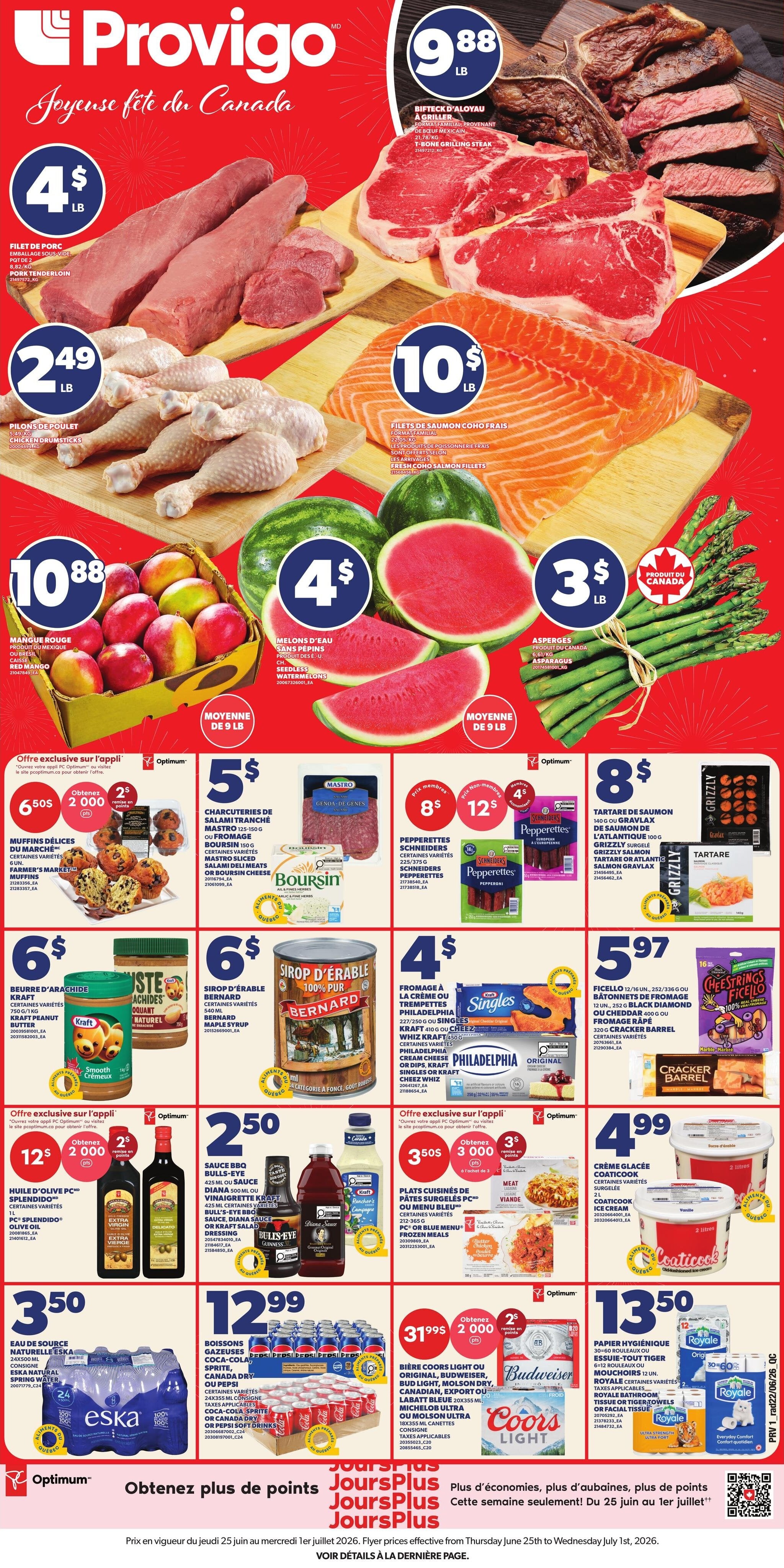 Circulaire Provigo Le Marché Du 25 Juin Au 1 Juillet 2026 - Page 1