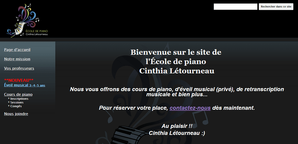 école De Piano Cinthia Létourneau En Ligne  